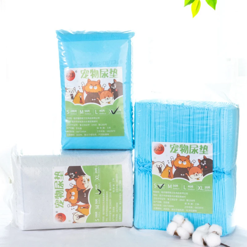 Pet Supplies Teddy Dog Diapers Deodorizing Cats and Puppies Diapers Blue Non-woven Disposable Pet Changing Mats