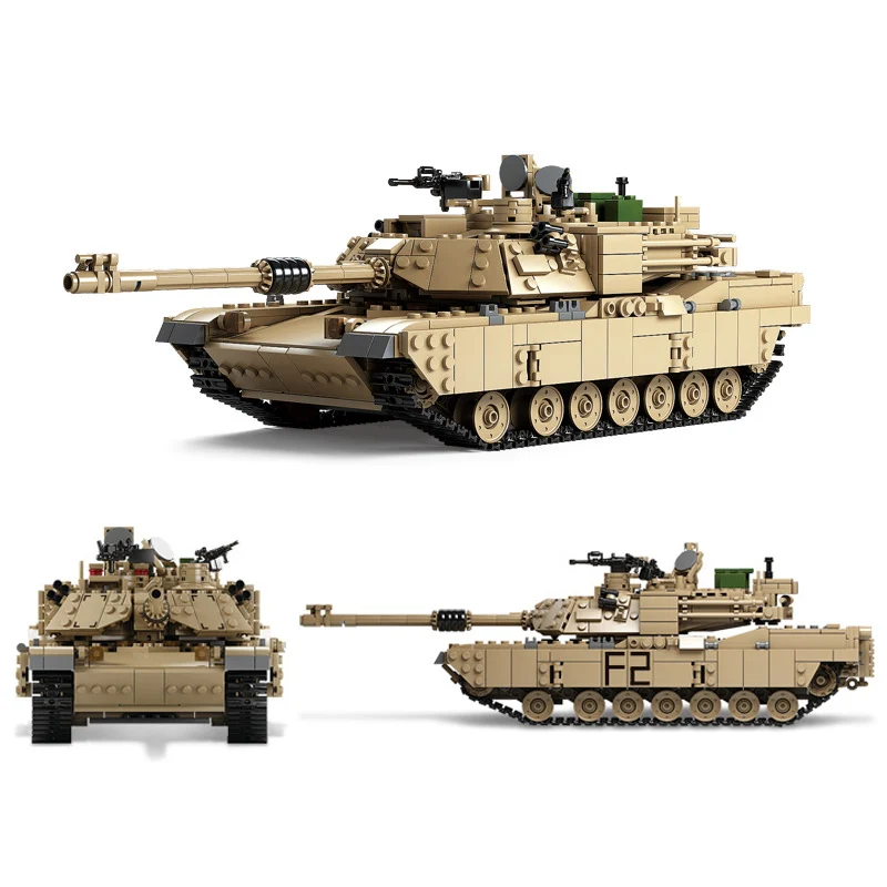 KAZI новый тематический танк строительные блоки 1463 шт. M1A2 ABRAMS MBT KY10000 1 Change 2