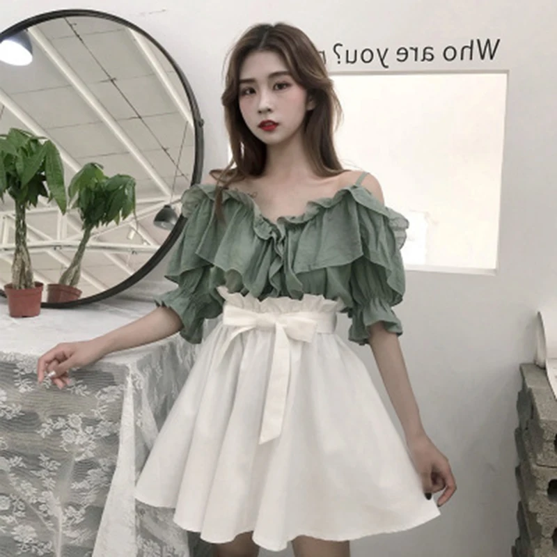 Женский костюм из двух предметов приталенное платье с открытыми плечами Куртка и