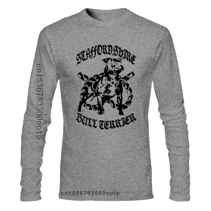 

New Staffordshire Bull Terrier Image Dog Breed Staffordshire Knot Men`s T Shirt T Shirt Men long Sleeve Funny coat clothes tops