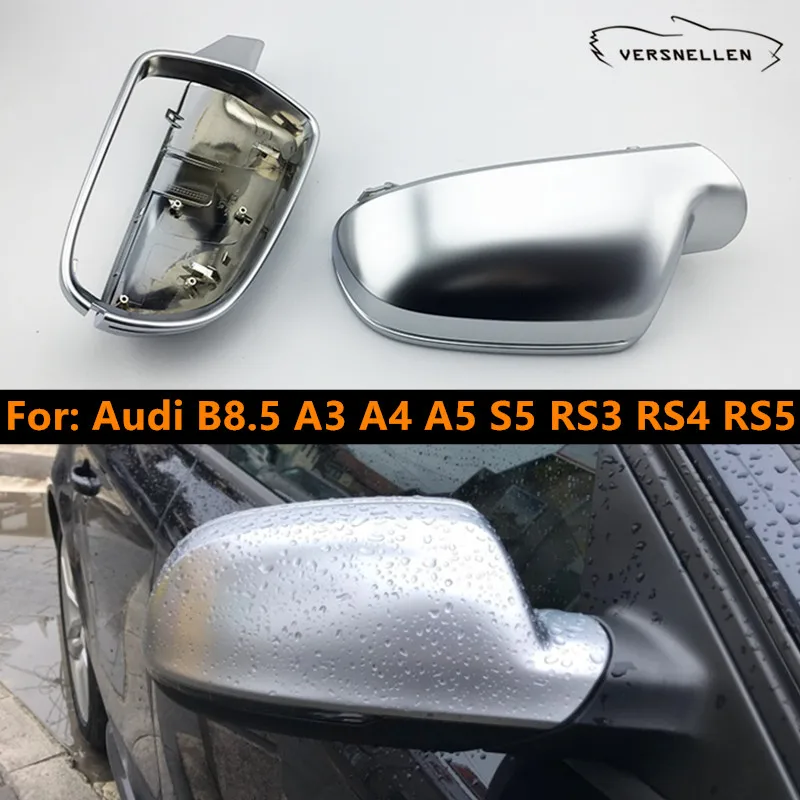 

Matte Chrome Mirror Covers S Line Side Door Mirror Caps for Audi A3 A4 A5 B8.5 B8.5K RS3 RS4 RS5 Side Wing Housing Shell
