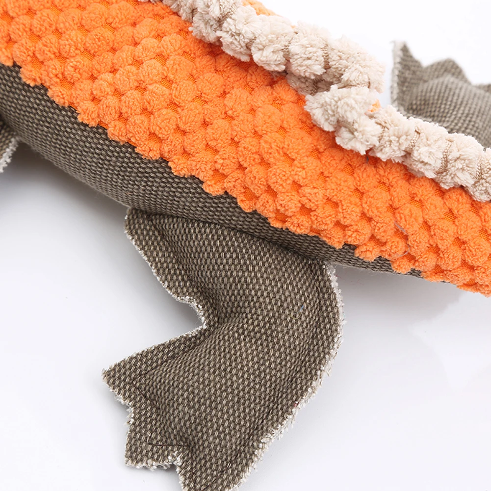 

1Pc Plush Canvas Dog Toys Cartoon Lizard-shaped Teeth Cleaning Squeaky Chew Bite Resistant Pet Dog Toy Supplies