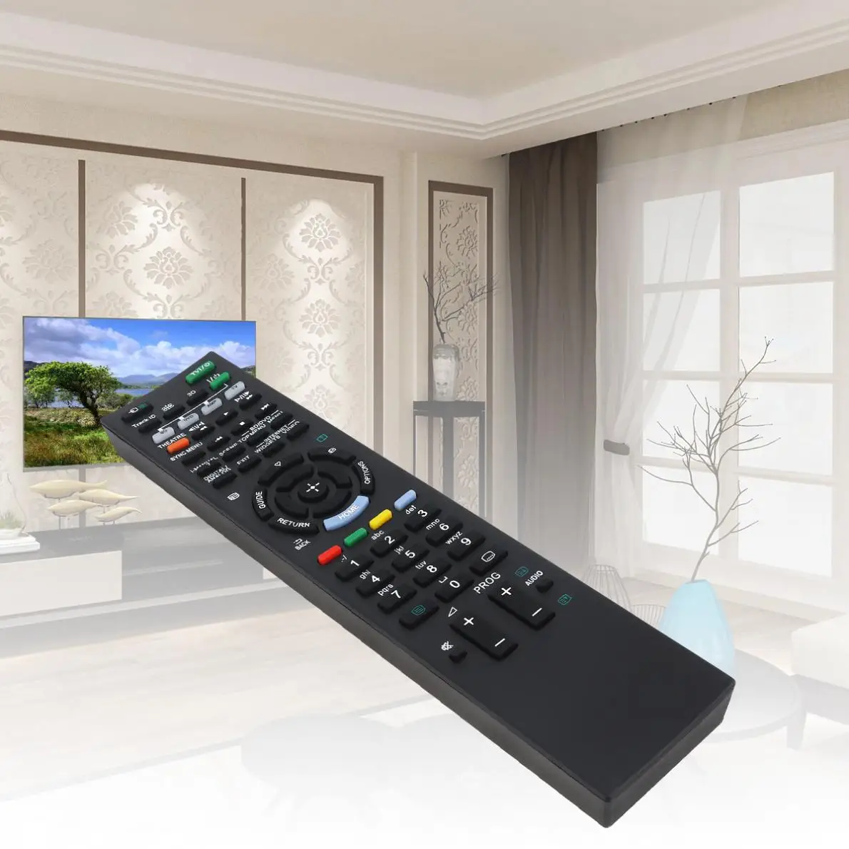 1 шт. черная Замена 433 МГц IR TV пульт дистанционного управления с 10 м длинной