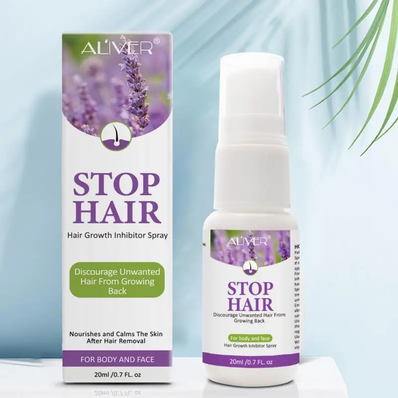 

20ml Lavender Inhibit Hair Spray Gentle Nourish Hair Repair Smooth Body Hair Removal Spray Depilatory Care Products