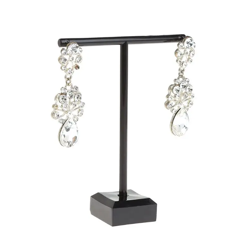 

2 Pcs/Set Earrings Shelf Jewelry Display Rack T Shape Stand Show Charms Universal Professional Showcase Boutique