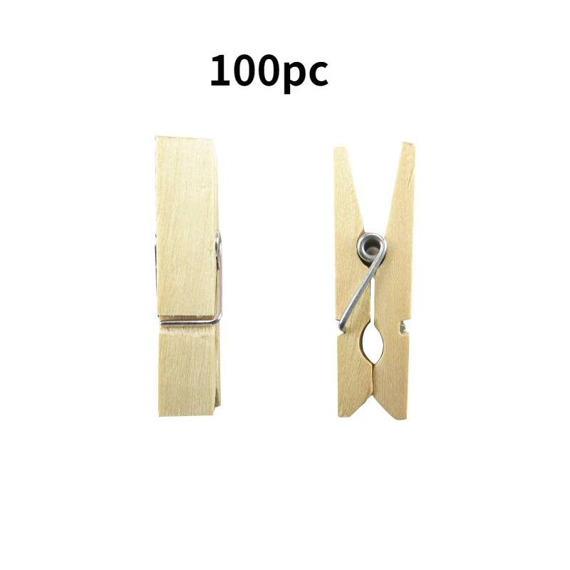 

50/100pc Log Wooden Clips 35mm Photo Clips Clothespin Craft Decoration DIY Handmade Clips School Office Clips