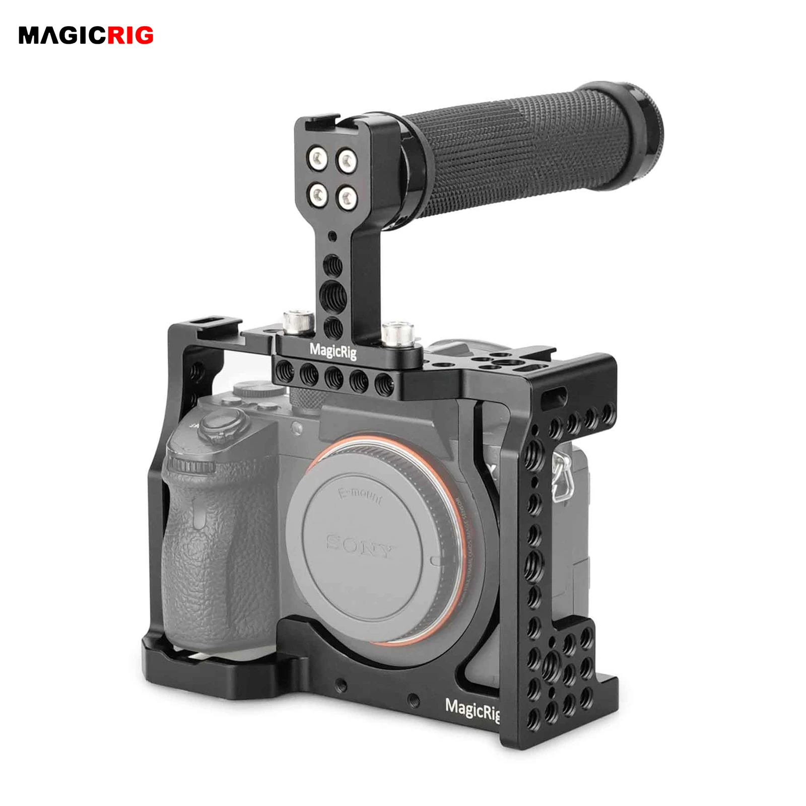 

MAGICRIG Camera Cage with Top Handle Grip for Sony A7RIII /A7III /A7M3 /A7RII /A7II Camera To Quick Release Extension Kit