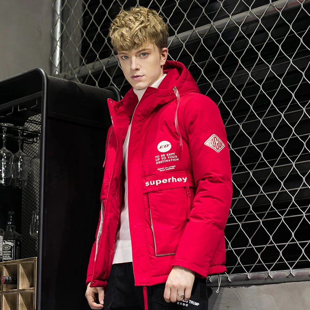 Covrlge Men's Casual Hooded Padded Jacket Men Winter Warm Thick Waterproof Jacket Parkas Coat Large Pocket Jacket Male MWM109