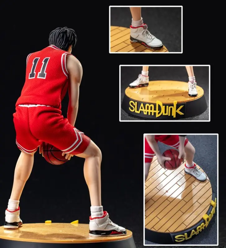 

24cm Dasin Rukawa Kaede Action Figure Decoration Home Statue Slam Dunk Pvc Model Toy 1/8