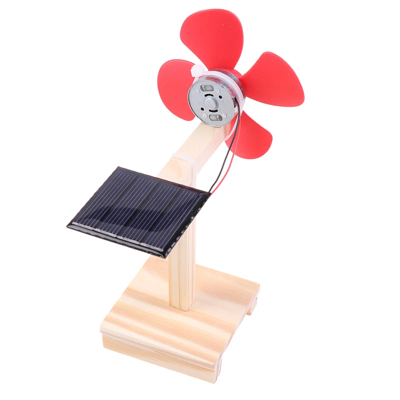 

DIY Science Toy Mini Solar Fan DIY Model Kit Wooden Students Physics Educational Toys for Baby Kids