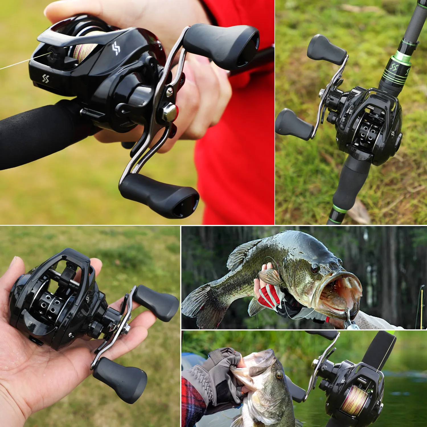 

Sougayilang New Arrived Low Profile Baitcasting Fishing Reel 12+1BB 7.2:1 Smooth Powerful Saltwater Freshwater Fishing Wheel