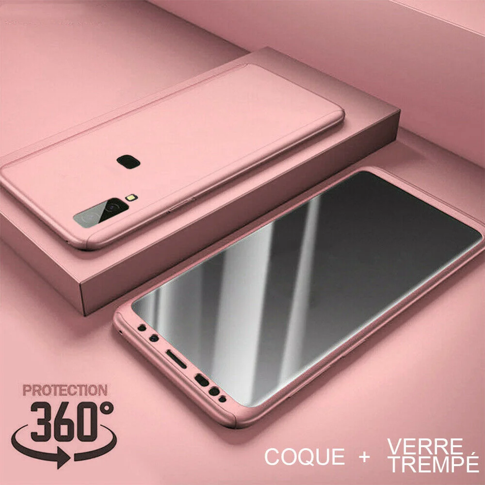 

Etui Coque Protection Total 360+Film Verre Trempe For Samsung A20e A40 A50 J6 J4 A6+
