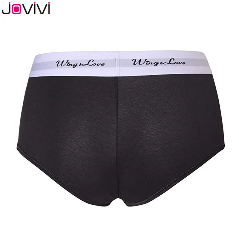 Jovivi, 3 шт., женские трусы для мальчиков, спортивные сексуальные бесшовные трусики, трусы, разноцветные, размер S-L, черные/белые/серые, Wingslove, трусики