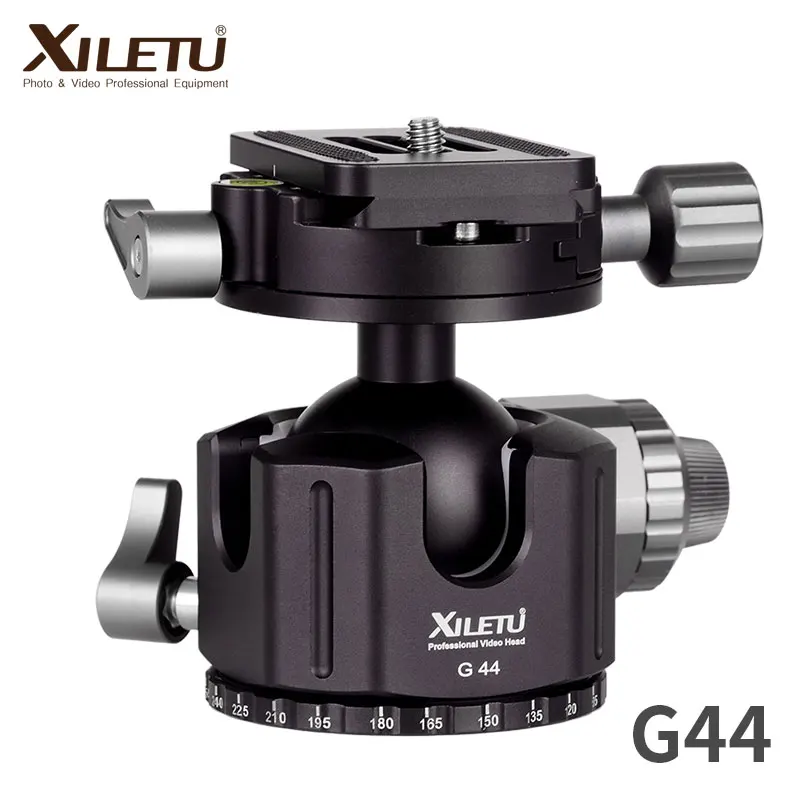 

XILETU G-44 Camera Aluminum Alloy tripod ball head 360 Degree Panorama Ballhead with Quick Release Plate for ARCA-SWISS