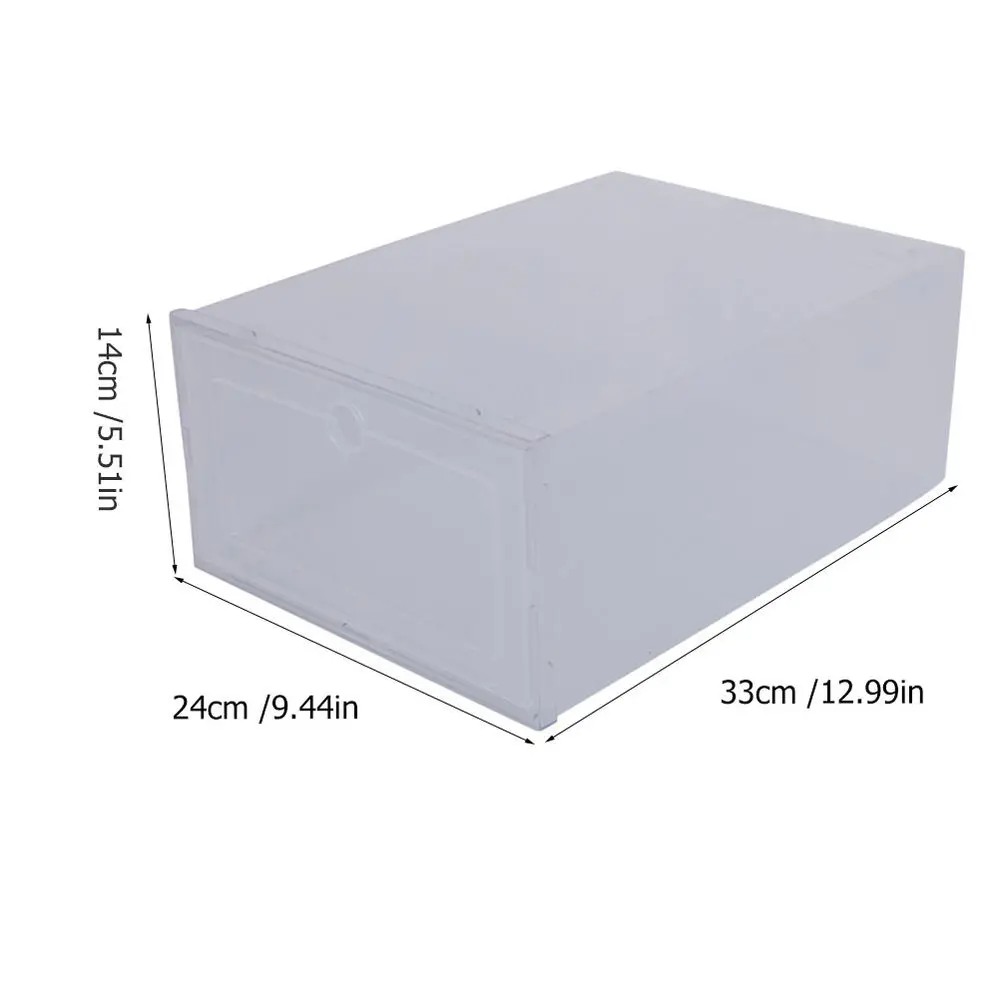 

6Pcs Clamshell-type Shoes Box Durable Shoes Organizer (Transparent)
