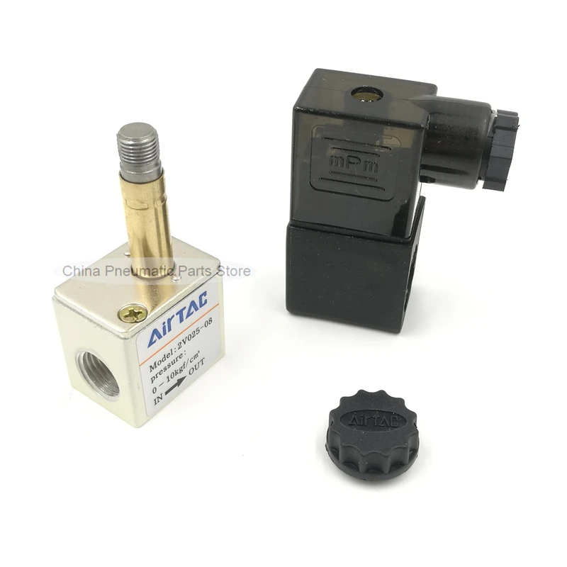 2V025-08 220 В 24 в воздушные СОЛЕНОИДНЫЕ клапаны 12 2 положения порта 1/4 дюйма нормально