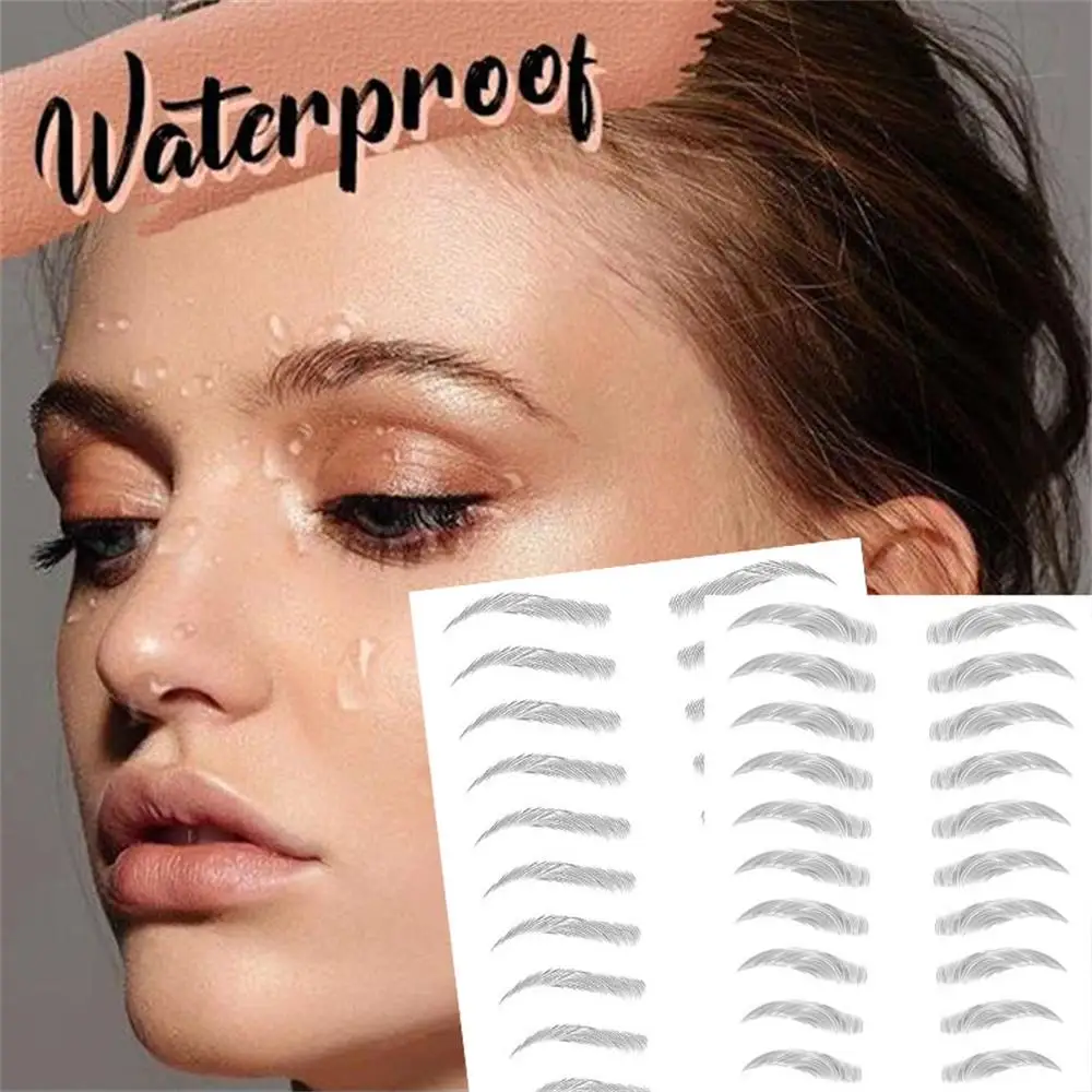 

4D Eyebrow Tattoo Sticker Hair-Like False Eyebrows Waterproof Long Lasting Water Transfer Eye Brow Stickers Makeup Cosmetics