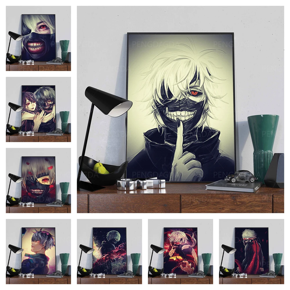 

HD Prints Japanese Anime Home Decoration Painting Tokyo Ghoul Poster Wall Art Canvas Modular No Frame Pictures For Living Room