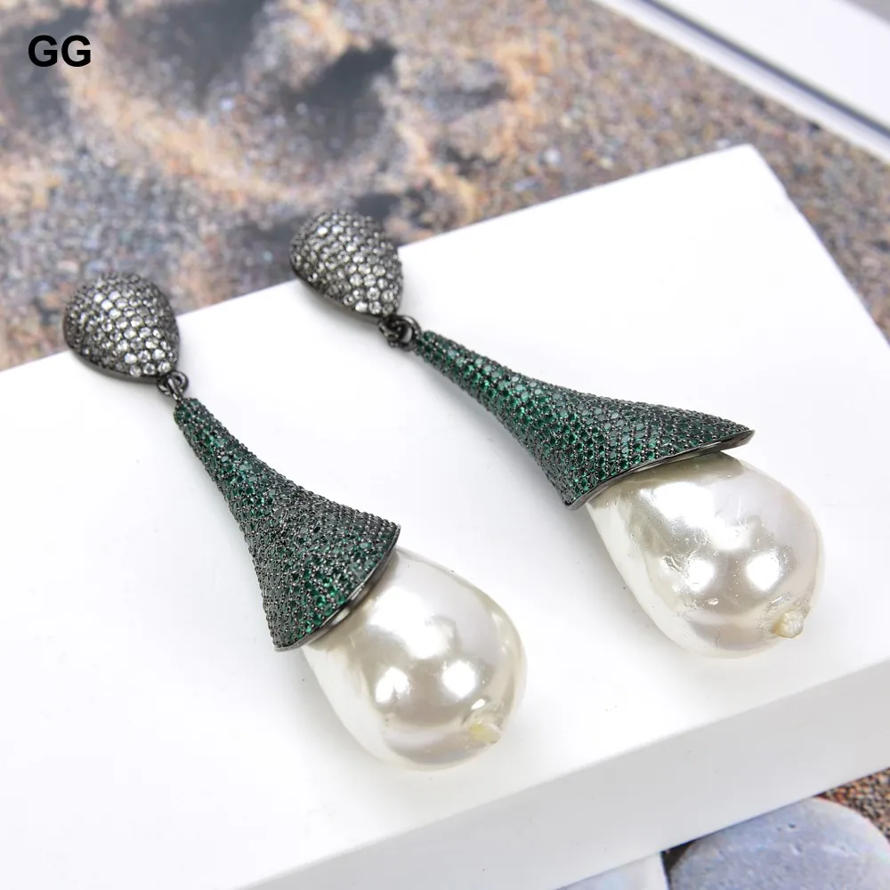 Серьги гвоздики из белого жемчуга|Серьги-подвески| |