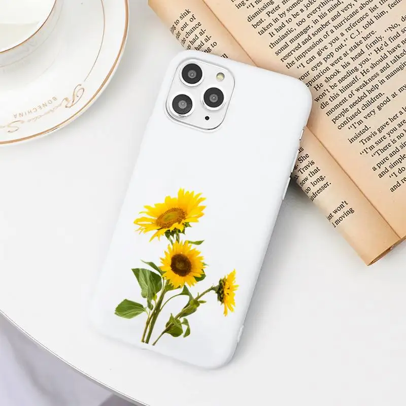 

sunflower Luxury Unique Design Phone Case Candy Color for iPhone 6 7 8 11 12 s mini pro X XS XR MAX Plus