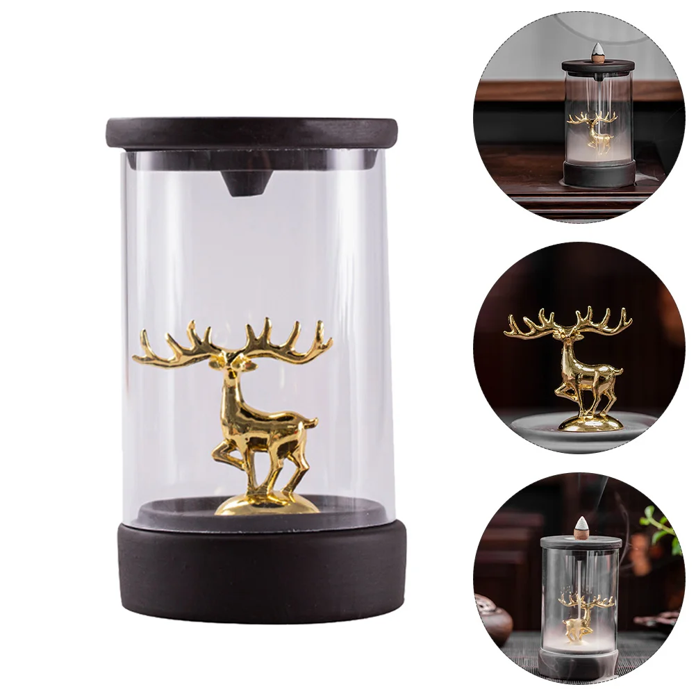 

1Pc Elegant Backflow Aroma Stove Decorative Censer Household Smoke Ornament