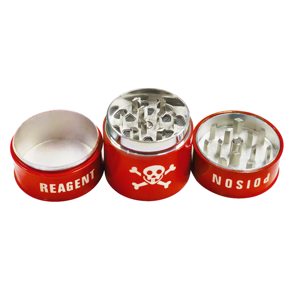 

Formax420 43mm X 63mm 3 Pieces Zinc Alloy Poison Reagent Drum Sharkteeth Grinder Tobacco Crush Milling Four Colors Available