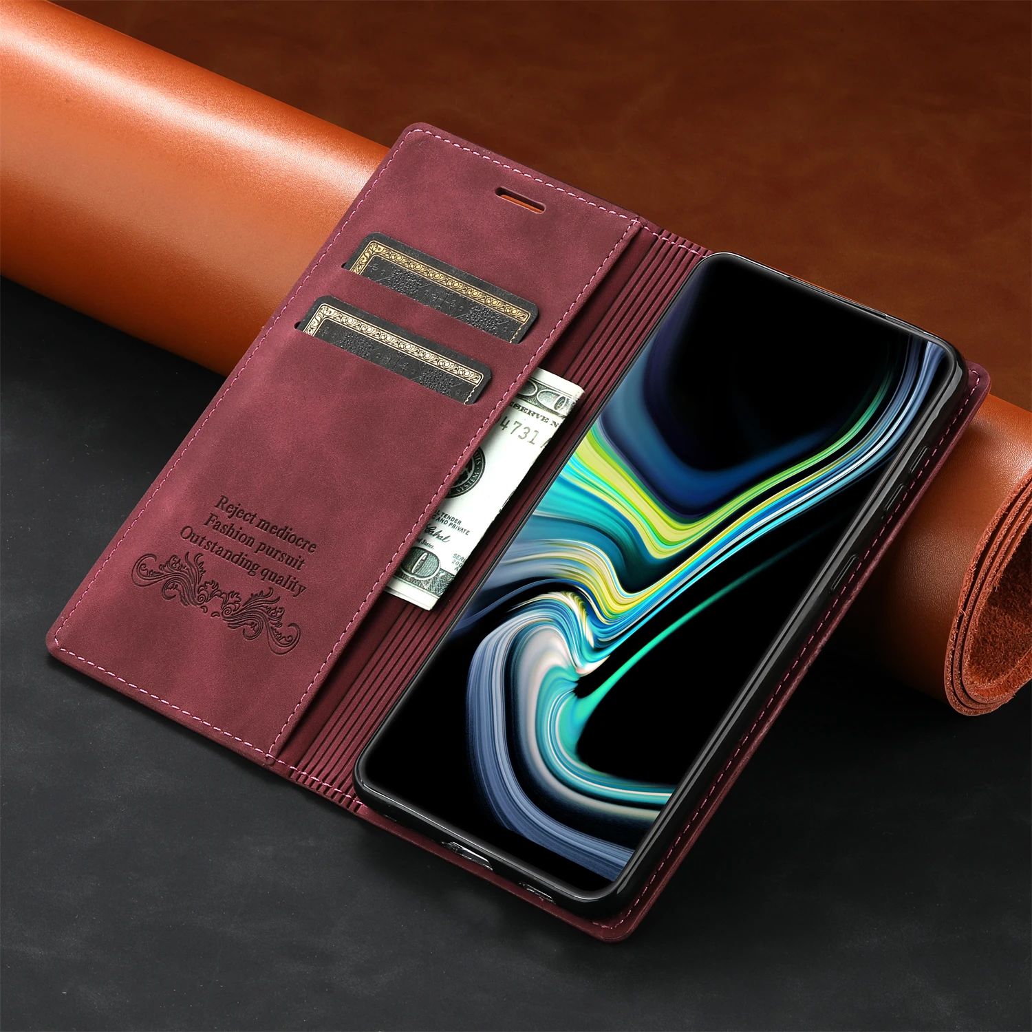 Кожаный чехол-кошелек с откидной крышкой для Samsung Galaxy S21 S20 FE Ultra S10 S9 S8 Plus S7 Edge J4 J6 Note