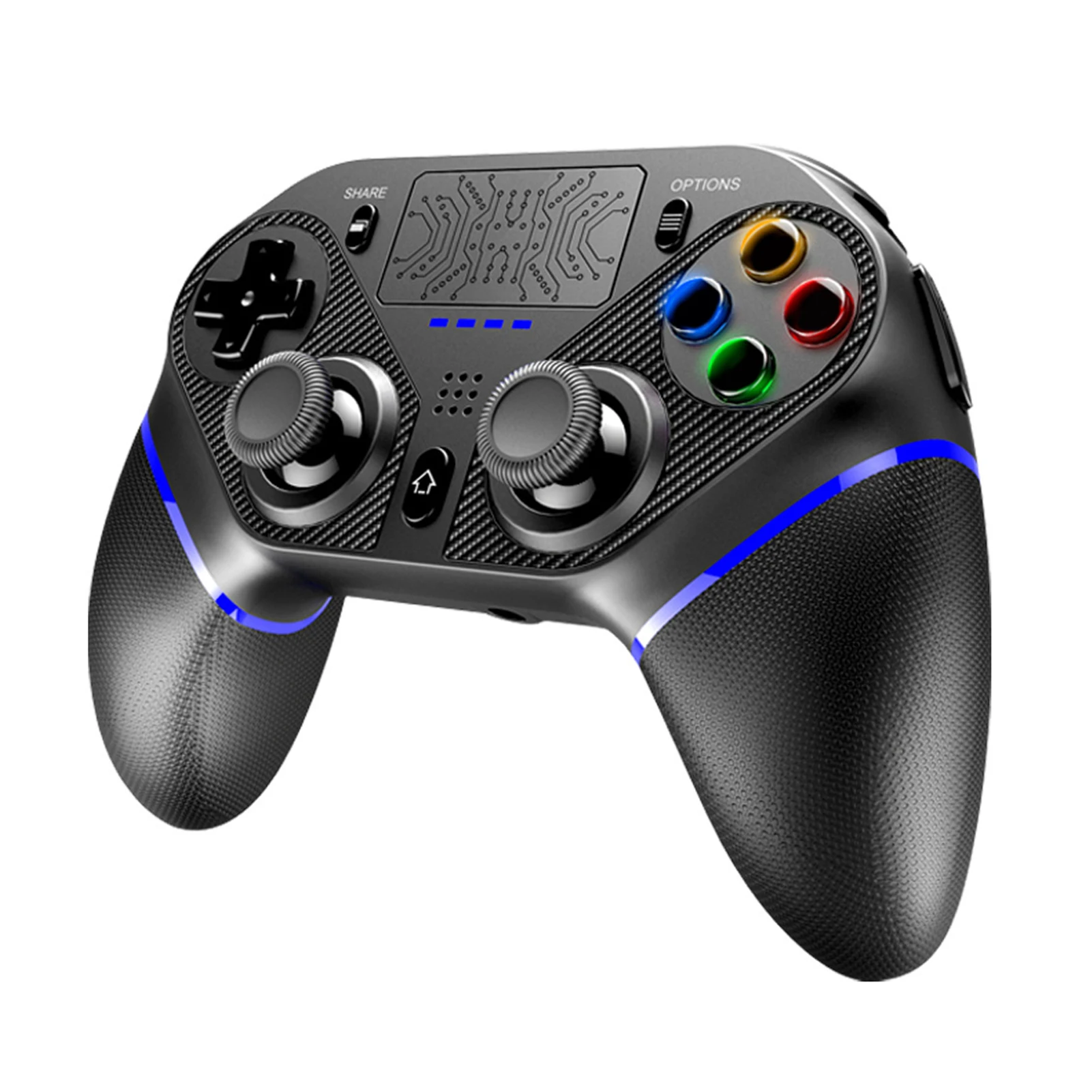 

Для PS4/Pro/тонкий Bluetooth геймпад Беспроводной джойстик с сенсорной панелью светодиодный светильник для наушников 6-axis Сенсор игровой контролле...