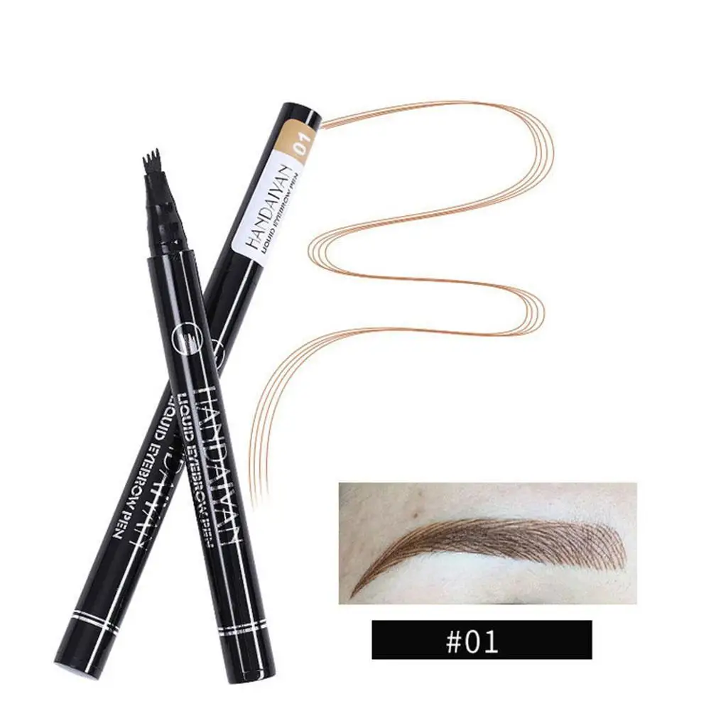 

5 colors four-head eyebrow pencil liquid eyebrow pencil eyebrow pencil waterproof 4 super-fine durable eyebrow cosmetics pe F4U3