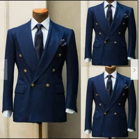navy check mens one piece suit plus size classic plaid groom men business suits tailored fit prom party wedding tuxedos
