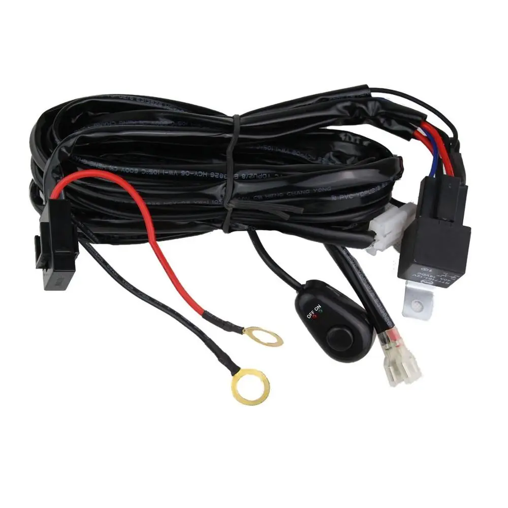 Remote Wiring Harness for Led Light Bar with 12V 40A One Line Kit ON/OFF Switch Relay Work Lights Off Road Fog Driving | Автомобили и