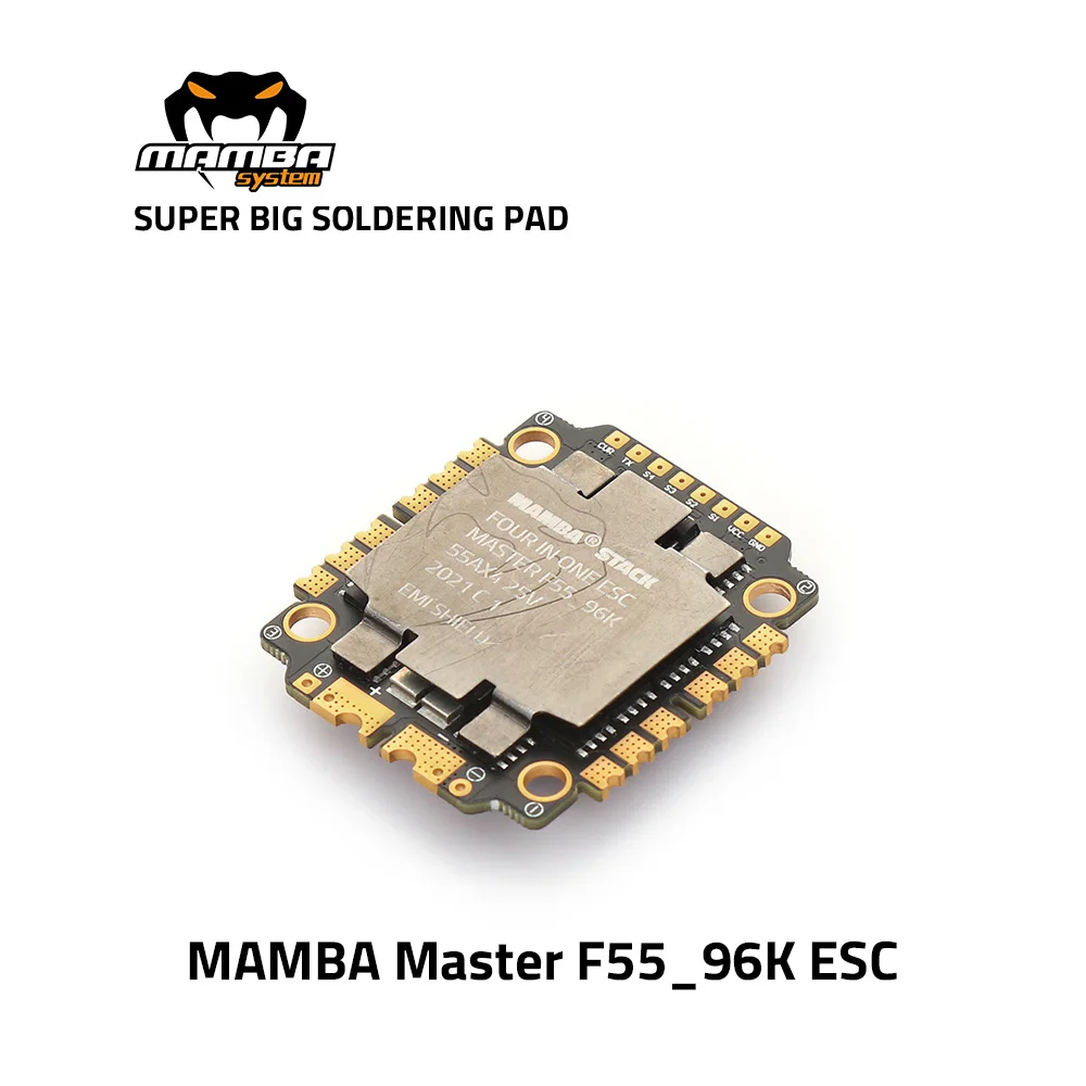 

Электронный регулятор скорости Diatone MAMBA MASTER f55 _ 96k Dshot1200 4 в 1 ESC 55A 6S 30,5 мм/M3