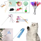 Игрушки для кошек, вращающийся шар, кошка, мышь, котенок, Интерактивная палочка, забавная удочка, игрушечная палочка с перьями, товары для домашних животных, аксессуары