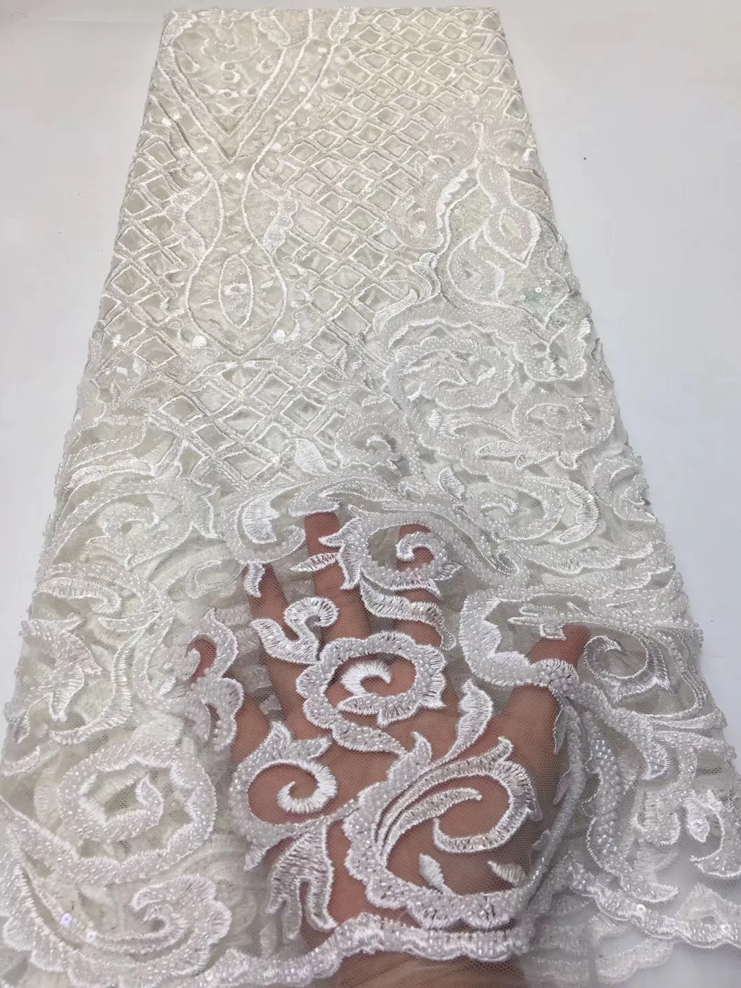 Французская Кружевная Ткань 5yds/pce, красная бусина, блестки, вышивка, ажурная ткань, женские роскошные эксклюзивные вечерние яркие платья, новинка