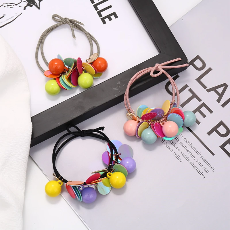 Блестящая резинка для волос M MISM девочек аксессуары ярких цветов в Корейском