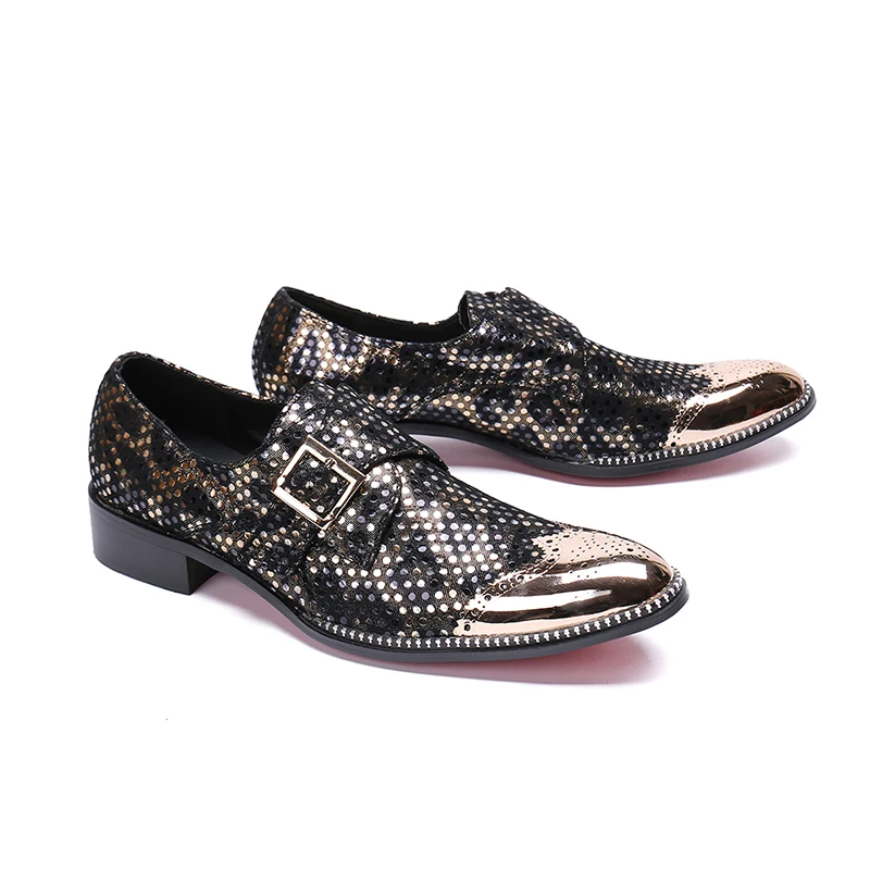 Модные Мужские модельные туфли золотистого цвета в деловом стиле оксфорды с