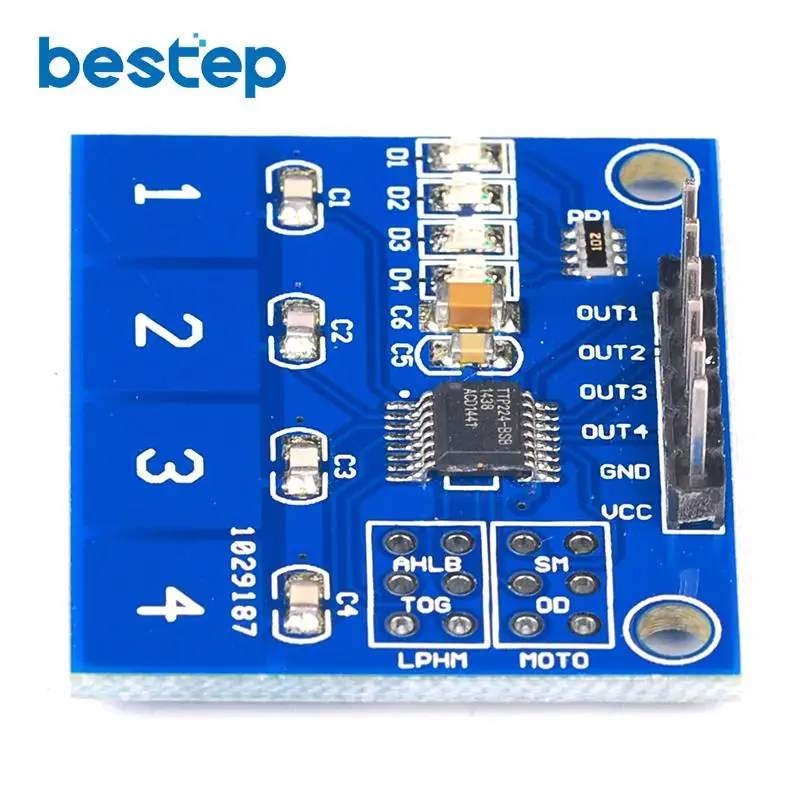 TTP224 переключатель сенсорный ЦИФРОВОЙ 4 КАНАЛЬНЫЙ емкостный модуль для Arduino|module