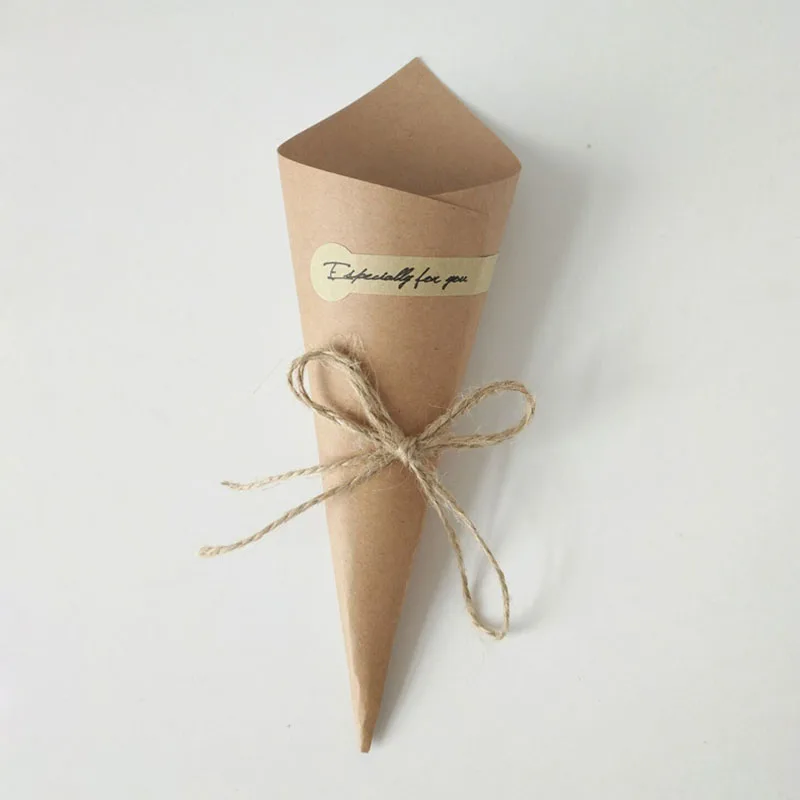50 шт. ручной работы из крафт-бумаги коробка для конфет с веревочной биркой