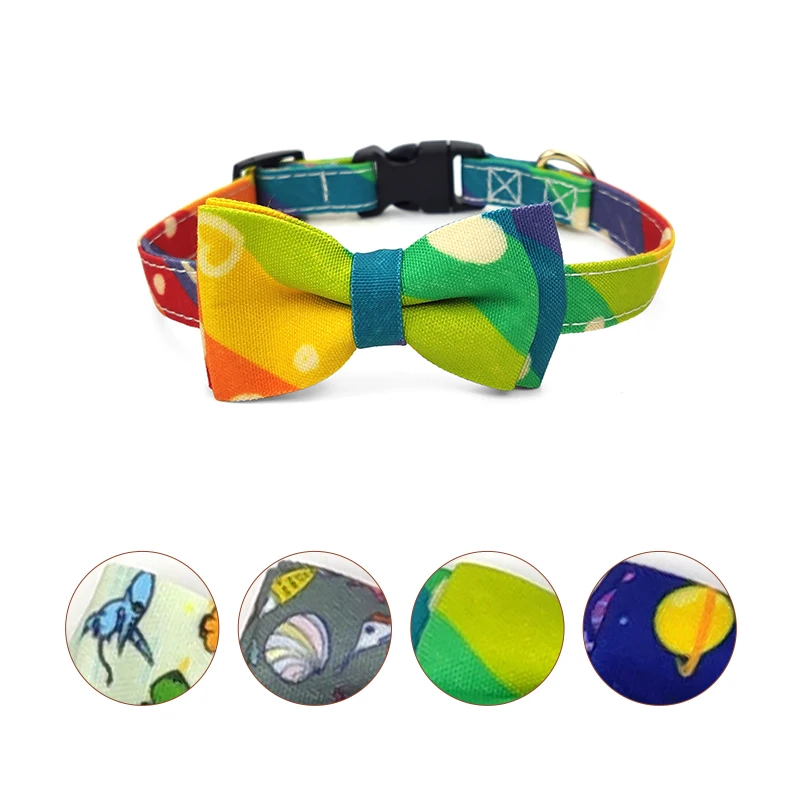 

Pet Puppies Animals Accessories Dogs Free Personalized Dog Name Tags Ocean Rainbow Pattern American Bully Dog Collars Neck Belt