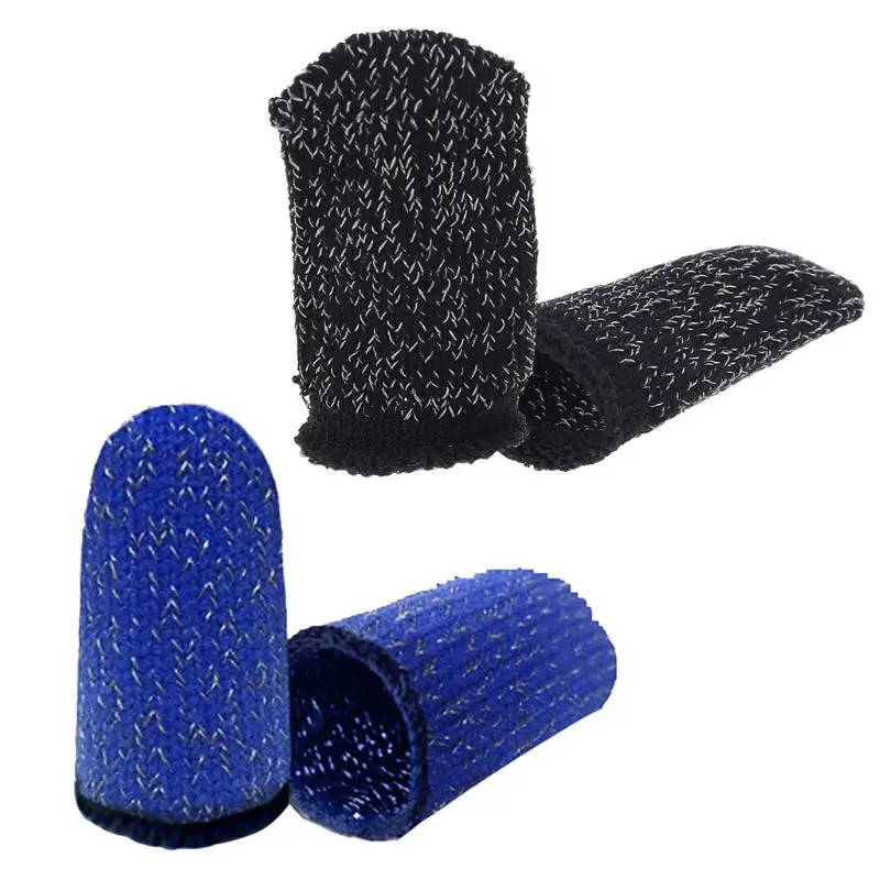 1 пара впитывающая пот трикотажная ткань пальцевая крышка игры сенсорный экран