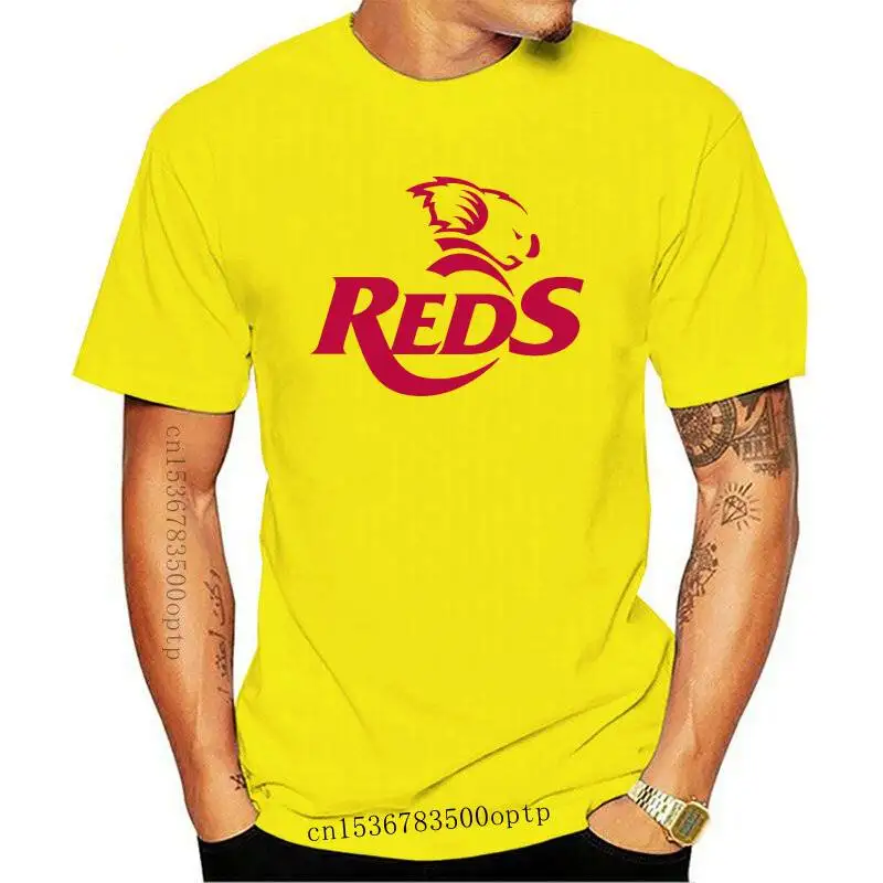 

New Men tshirt Queensland Reds Rugby Super League Unisex T Shirt Custom Printed 100% Cotton T-shirts women tees top-3023D