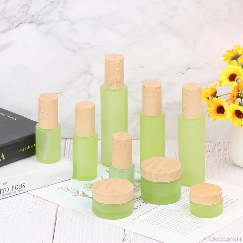 1 шт. 20-100 мл древесины крышка Стекло спрей Пресс насос лосьона бутылки пустые для