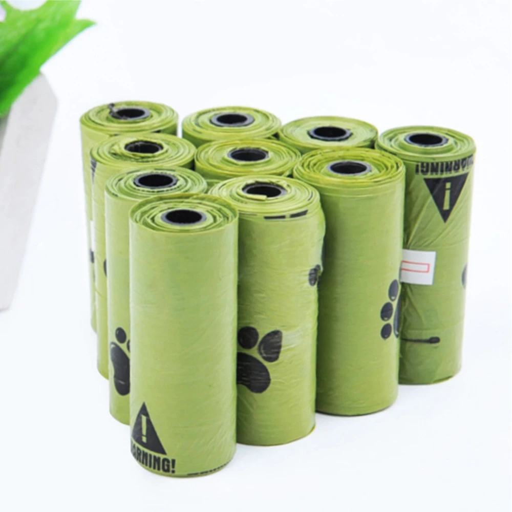 8 Rolls Dog Poop Bag Degradation Disposable Garbage Bag Carton Pick Up Toilet Bags Cat Waste Bags Outdoor Clean Garbage Bag images - 6