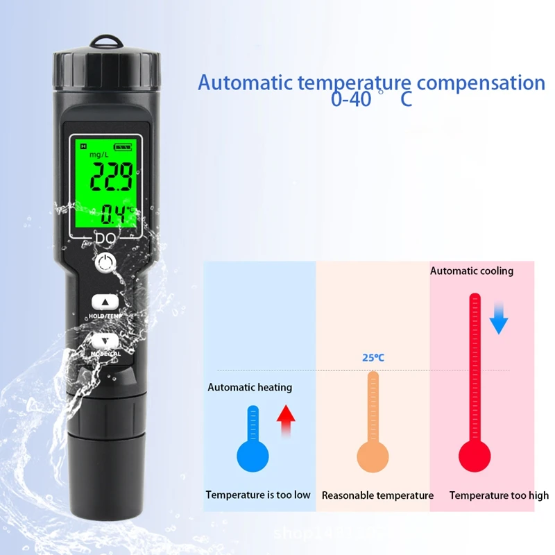 

DO9100 Digital Pen Type ligent Dissolved Oxygen Analyzer Portable Meter Water Quality DO Tester 0.0-40.0Mg/L