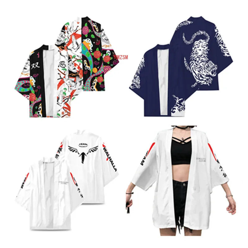 

Anime Tokyo Revengers Cosplay Cloak Kawata Nahoya Valhalla Kazutora Hanemiya Japanese Kimono Cardigan Robe Coat