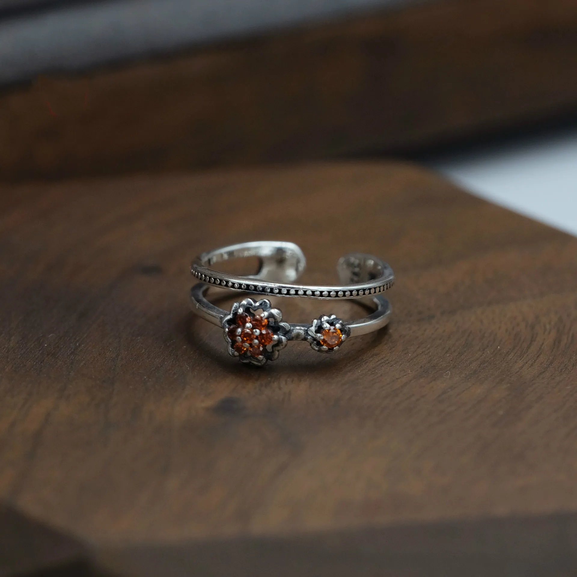 Женское кольцо с цветком из стерлингового серебра S925 пробы различные стили