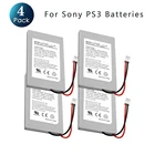4 шт., 1800 мАч аккумулятор для беспроводного контроллера Sony PlayStation3 PS3, 3,7 в, перезаряжаемые литий-ионные батареи