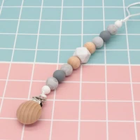 baby pacifier clip chain wooden holder soother leash strap nipple holder for infant baby nipple bottle baby accessories gifts