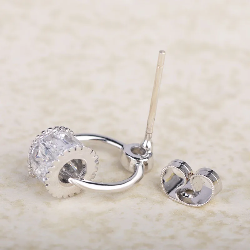 MECHOSEN изящные круглые маленькие Серебряная Сережка CZ Циркон простые Висячие