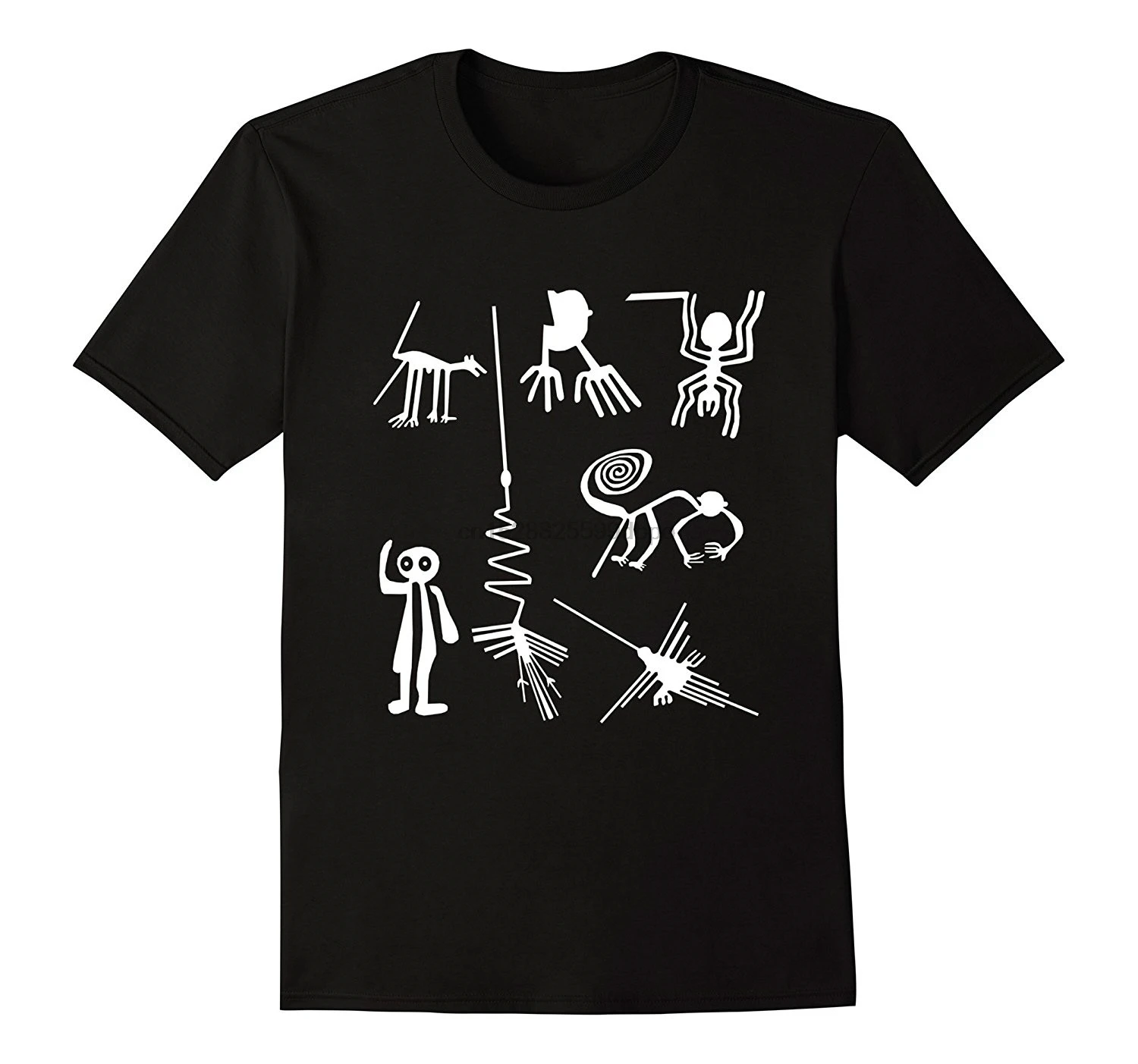 Древняя Nazca линии инопланетяне инопланетянин Футболка Мужская 2017 брендовая